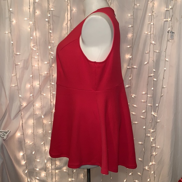 🆕 TORRID ⭐️ Textured Ponte Hi-Low Peplum Blouse - Picture 7 of 13